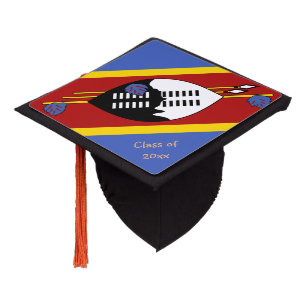 Swaziland & Swaziland Flag, Students / University Graduation Cap Topper