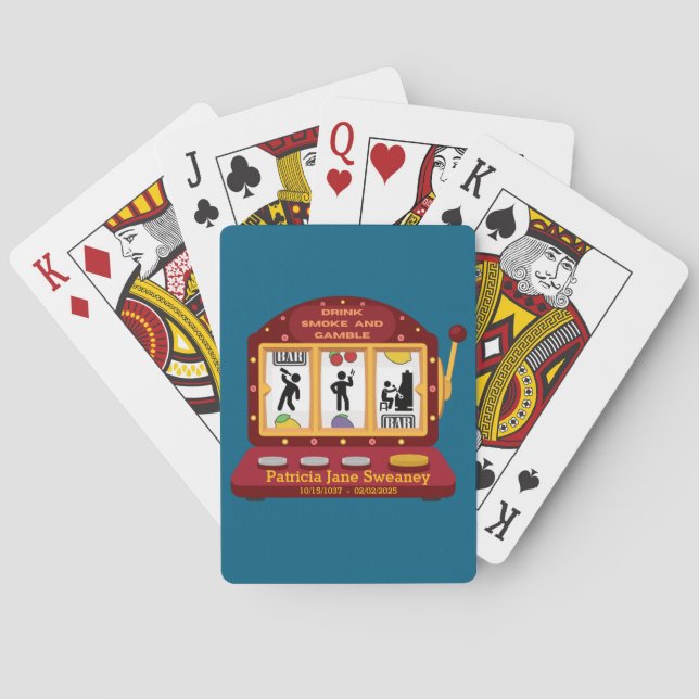 Sweaney Family Drink Smoke & Gamble Poker Cards (Back)