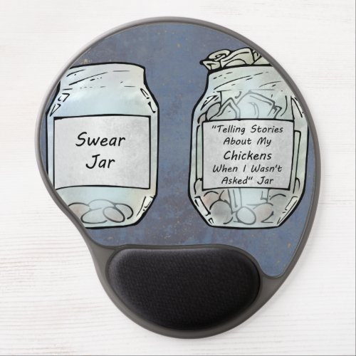 Swear Jar and Chicken Jar Gel Mouse Pad