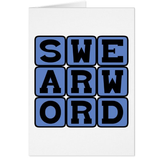 Swear Word, Curse Word Cards (Front)