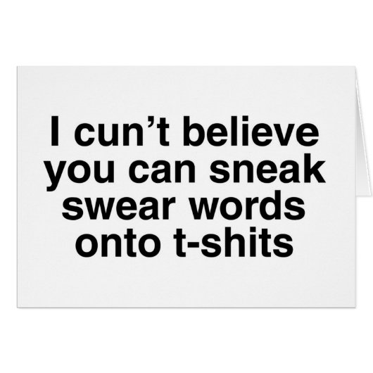 Swear words cards (Front Horizontal)
