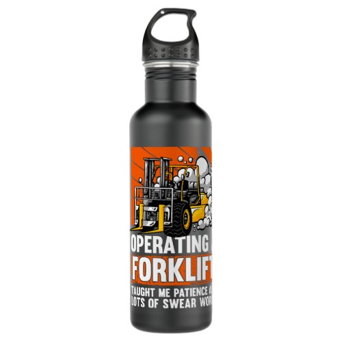 Swear Words   Forklifter Warehouse Forklift Driver Stainless Steel Water Bottle