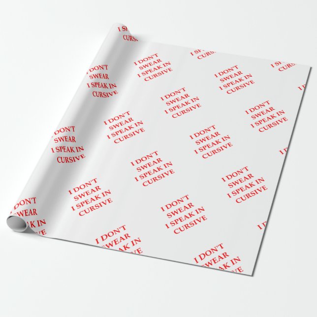 SWEAR WRAPPING PAPER (Unrolled)