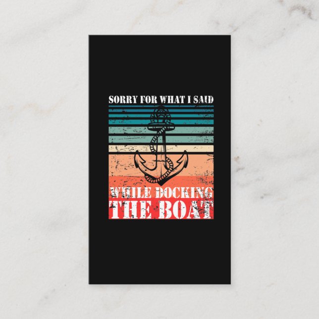Swearing Captain Humor Sailing Boat Owner Business Card (Front)