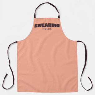 Swearing Helps Apron – Funny Kitchen & Grill Humor