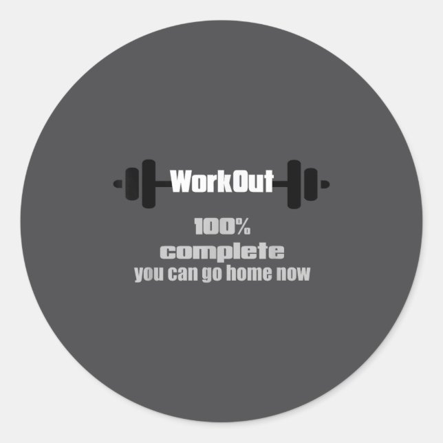 Sweat Activated Motivational Workout Complete Gym  Classic Round Sticker (Front)