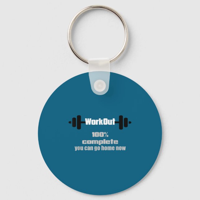 Sweat Activated Motivational Workout Complete Gym  Keychain (Front)