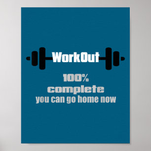 Sweat Activated Motivational Workout Complete Gym  Poster