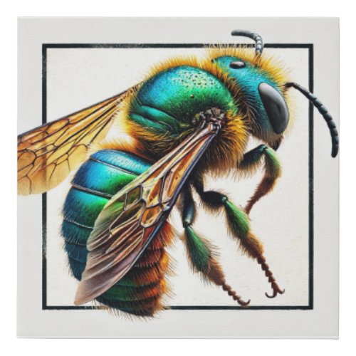 Sweat Bee 180624IREF122 _ Watercolor Faux Canvas Print