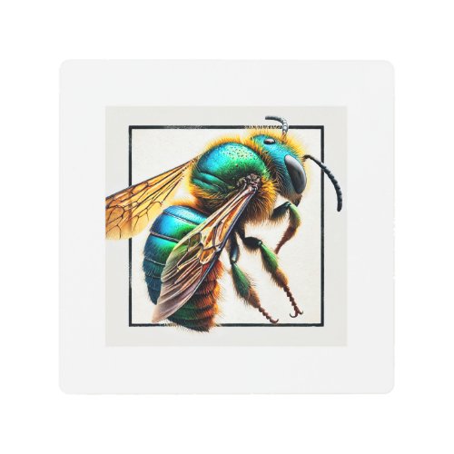 Sweat Bee 180624IREF122 _ Watercolor Metal Print