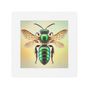 Sweat bee 210924IREF250 - Watercolor Metal Print