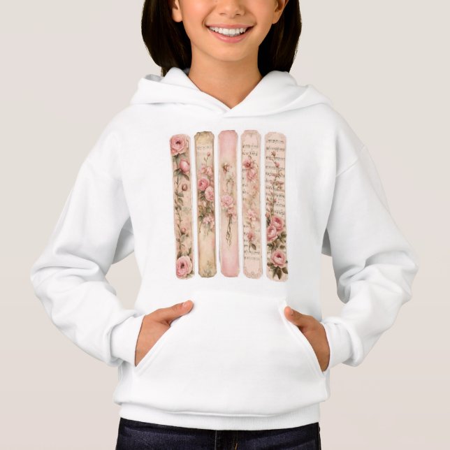 sweat-capuche nice flowers for kids hoodie (Front)