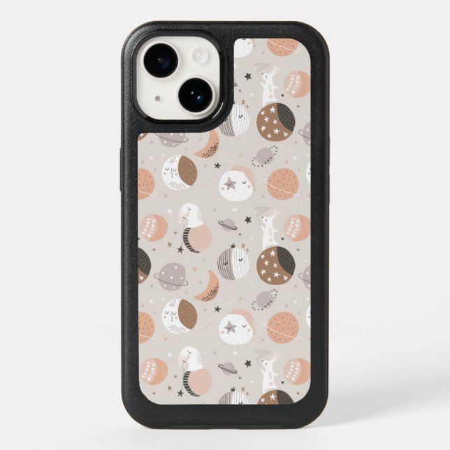 Sweat Dream Bunnies In Space Pattern Otterbox iPhone Case (Back)