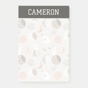 Sweat Dream Bunnies In Space Pattern Post-it Notes