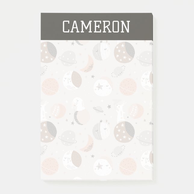 Sweat Dream Bunnies In Space Pattern Post-it Notes (Front)