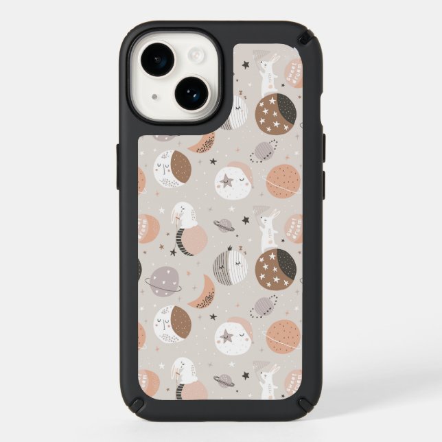 Sweat Dream Bunnies In Space Pattern Speck iPhone Case (Front)