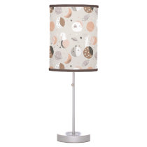 Sweat Dream Bunnies In Space Pattern Table Lamp