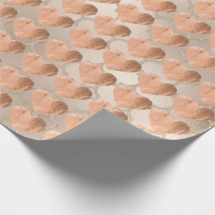 Sweat Heart Blush Pink Rose Gold Ivory Pearl Wrapping Paper