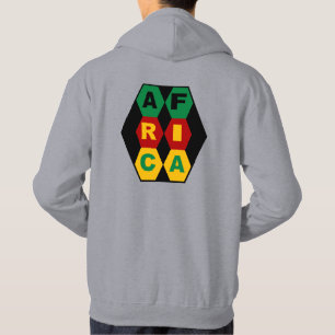 Sweat hood gray back man DESIGN AFRICA SPORT Hoodie