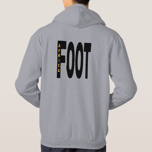 Sweat hood gray back man DESIGN FOOT AFRICA Hoodie (Back)