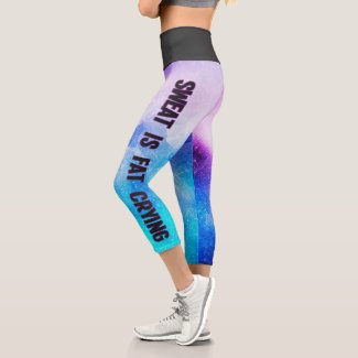 Sweat is fat crying blue and purple