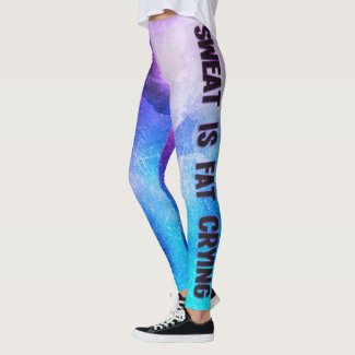 Sweat is fat crying blue and purple motivational