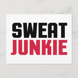 Sweat Junkie Gym Quote Postcard