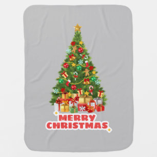 Sweat Merry And Bright Christmas Family Holiday Baby Blanket