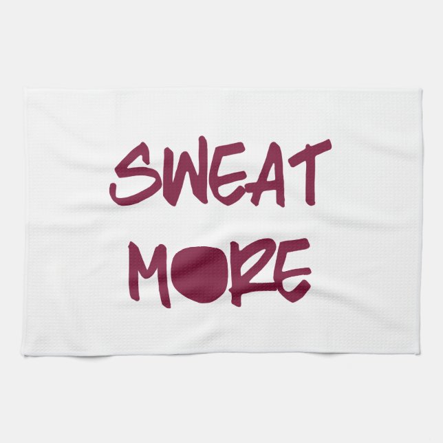 Sweat More Motivational Workout Gym Towel (Horizontal)