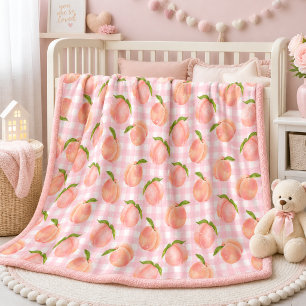 Sweat peach pattern baby blanket