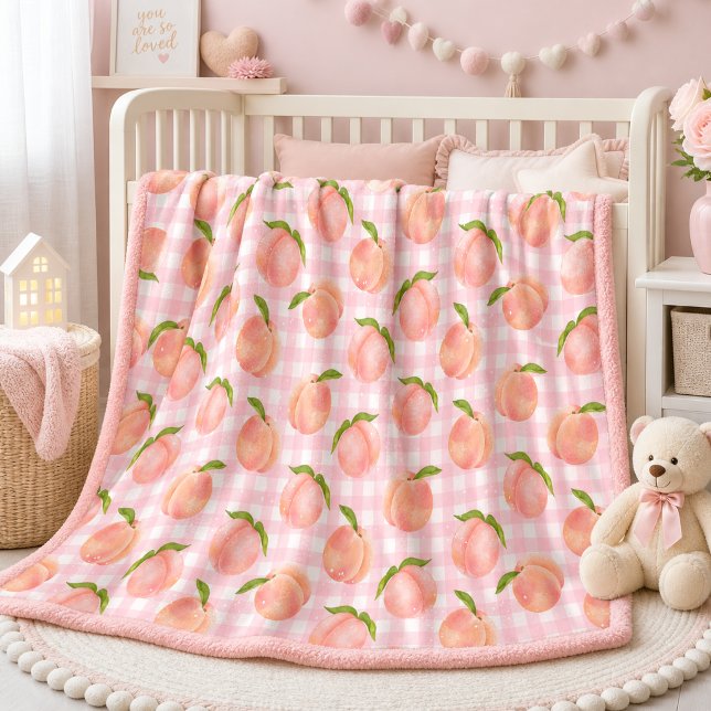 Sweat peach pattern baby blanket (Creator Uploaded)