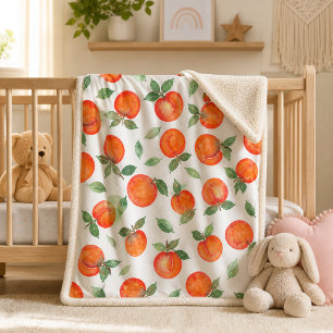 Sweat peach pattern baby blanket