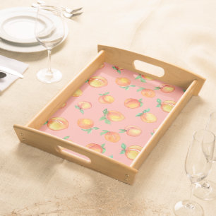 Sweat peach pattern serving tray