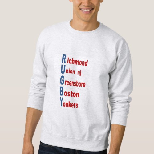 Sweat shirt ash man DESIGN RUGBY USA