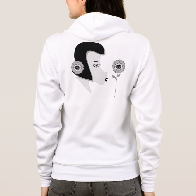 sweat shirt hooded ladies zippered (Back)