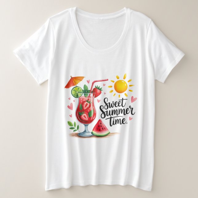 Sweat Summertime  Plus Size T-Shirt (Design Front)