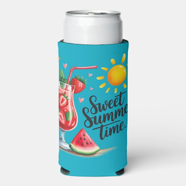 Sweat Summertime  Seltzer Can Cooler (Seltzer Front)