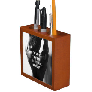 Sweat, Time, Devotion Women's Workout Motivational Pencil Holder