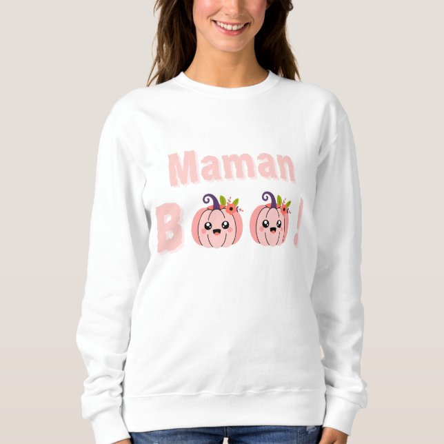 Sweat Woman Halloween - Mama BOO Kawaii Sweatshirt (Front)