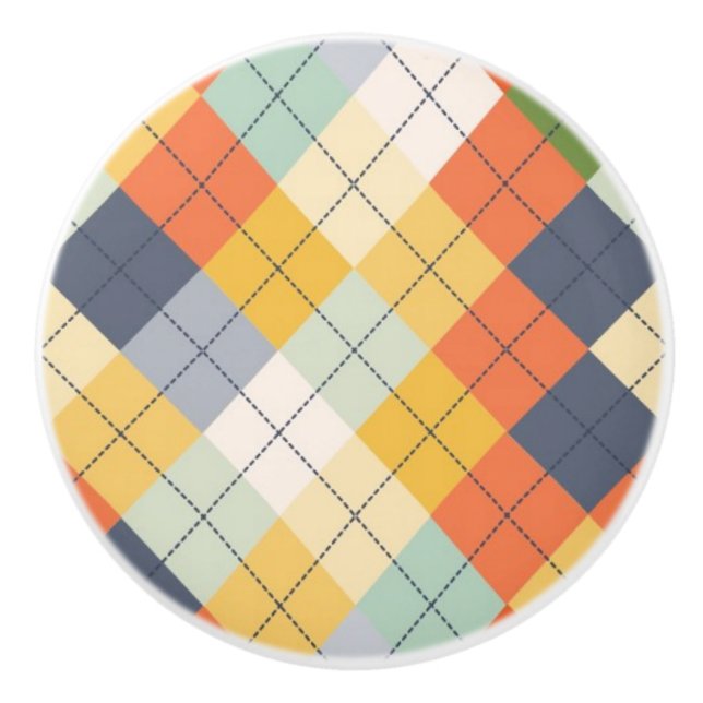 Sweater Background 2 Ceramic Knob (Front)