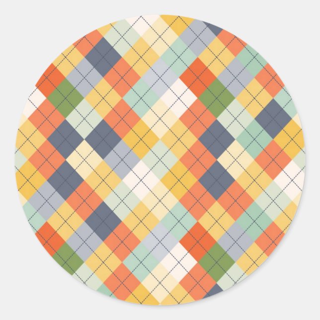 Sweater Background 2 Classic Round Sticker (Front)