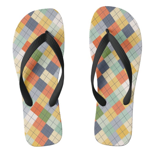 Sweater Background 2 Flip Flops (Footbed)