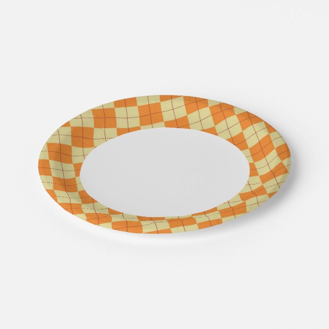 Sweater Background Paper Plates (Angled)