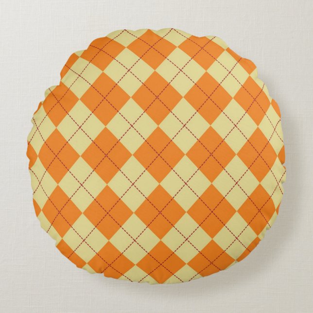 Sweater Background Round Pillow (Front)