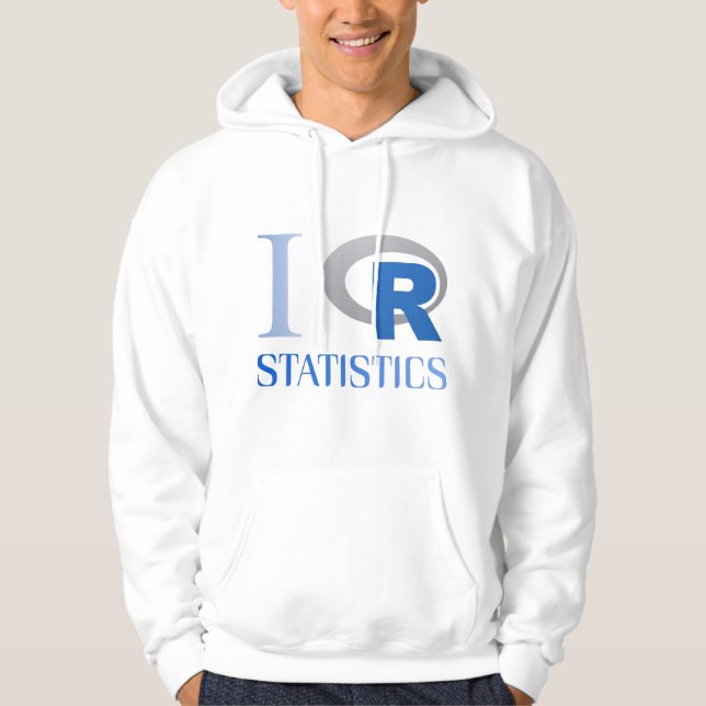 Sweater shirt with hood of I love R Statistics (Front)