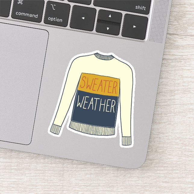 Sweater Weather Autumn Sticker (Detail)