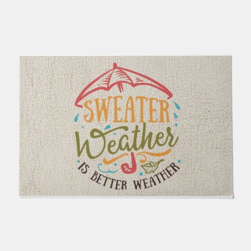 Sweater weather doormat