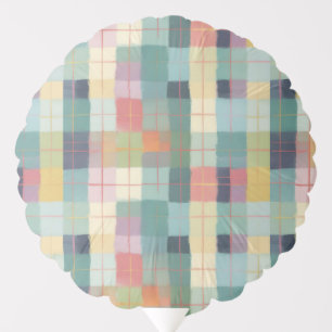 Sweater Weather Pastel Flannel Plaid Balloon