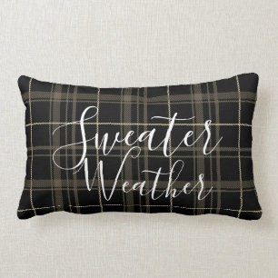 Sweater Weather Plaid Lumbar Pillow