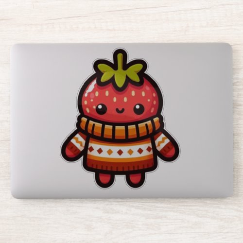 Sweater Weather Strawberry  Cute Fall Strawberry  Sticker